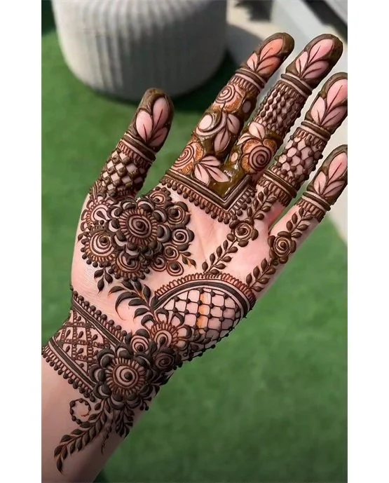 Star Inspired Minimal Front Hand Mehndi Design Star Inspired Minimal Front Hand Mehndi Design